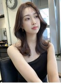 大人上品なくびれヘア 暗め透明感ラベンダーカラー 20代30代40代