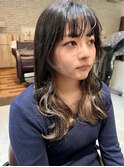 インナーカラー×顔周りレイヤー