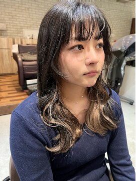 アデプト 金町店(adept) インナーカラー×顔周りレイヤー