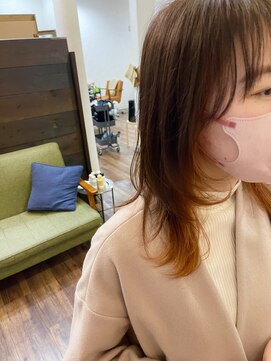 レジスタヘアーワークス (REGISTA hair works) ウルフ×オレンジインナー