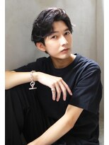 ブラン 栄(Blanc)&nbsp;【Blanc】アップバング＿マッシュ＿黒髪＿ミディアム＿F