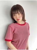 ミニボブ 切りっぱなしボブ 暗髪ボブ 外ハネボブ【Riku】