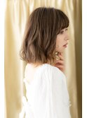 ■カーキベージュ大人ハイライトボブパーマ509川口10代20代30代