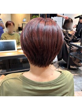 グラ デザイン アンド ヘアー 天王寺店(GRAS DESIGN & HAIR by HEADLIGHT) ぼかしハイライト×ピンク×ショート