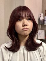 シェール(cher) くびれカット/マロンブラウン/シースルー【cher西宮北口:MAYA】