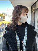 ミディアムウルフパーママッシュショートパーマプードルパーマ