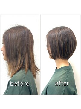 テルミークリニカルデザイン 北千里 ショートボブ襟足短め丸み30代40代ショート