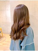 Say.ロングレイヤーホワイトグレージュデジタルパーマミニウルフ