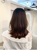  柔らかな雰囲気に♪ブラウンロング巻き髪スタイル