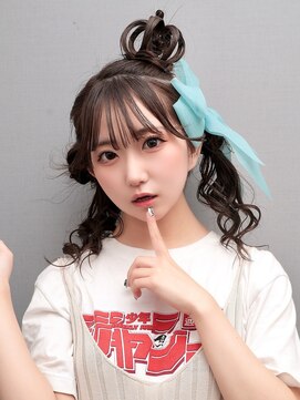 チェキ会にオススメ王冠ヘアアレンジクラウンヘアメイク推し活
