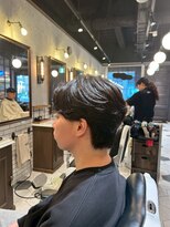 バーバーブロス 長堀店(BARBER BROS) 【BarBerBROS】毛流れニュアンスパーマ センター分け 垢抜け