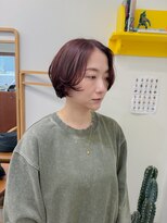 髪と自然&nbsp;オレンジブラウン×ショートボブ