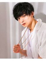 メンズサロンAlo 渋谷 #メンズカット#メンズパーマ#眉毛#ブリーチ#縮毛矯正#MEN'S特化&nbsp;ニュアンスパーマ/センターパート/波巻きツイストスパイラル渋谷