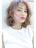 ブラン 天王寺(Blanc)&nbsp;【Blanc/天王寺】無造作ラフカール＿くせ毛風ゆるパーマ＿ボブ