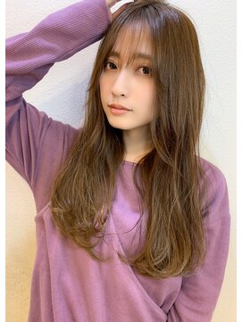 マリアバイアフロート(Maria by AFLOAT) shige】毛先パーマことりベージュネイビーカラナチュラルロング
