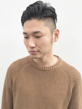 [堀江/カット最終受付20:00]Men'sカット+炭酸SPA\3990!卓越したカット技術でデザイン際立つ!ケアMENUも人気