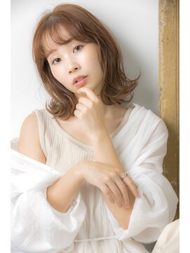 リュンヌ 門前仲町(lune) なみなみウェーブ 透けバング くびれヘアシークレットハイライト