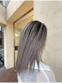 シルバーグレー×バレイヤージュ