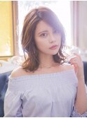 デジタルパーマ大人感ありのニュアンスカ-ル くびれセミディ