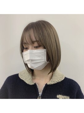 ソコノサロン ハナレ 北千住(socono salon HANARE) ロングボブ×アッシュベージュ【北千住美容院HANARE】