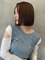 ロンドルーチェ 心斎橋(Lond luce)&nbsp;ダークアッシュ/ミディアムレイヤーカット［髪質改善/縮毛矯正］