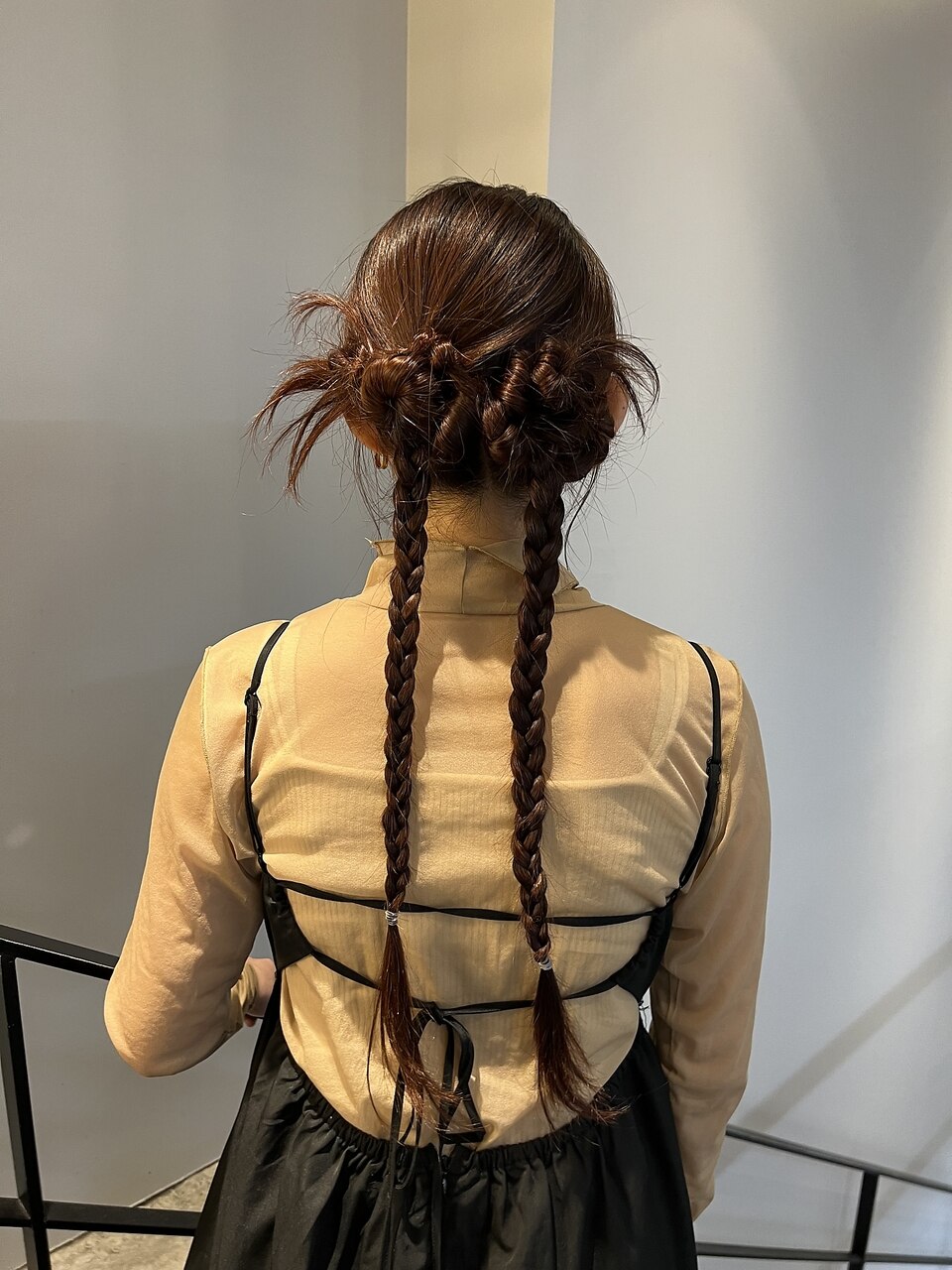 ベア 結婚式参列ヘアセットアレンジカチモリ三つ編み/今枝：L189706579