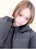 センターパートショートウルフ