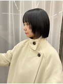 切りっぱなしボブ/顔まわり小顔カット