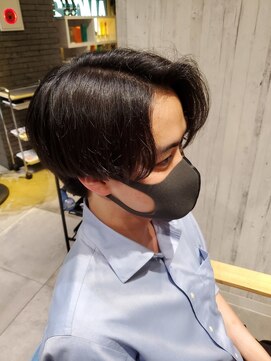 アクシー ヘアーアンドメイク(AXY HAIR&MAKE) アッシュブラックカルマパーマベリーショートダークアッシュ