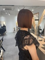 2195ヘアー 世田谷代田(2195hair)&nbsp;アプリコットピング/切りっぱなし/切りっぱなしボブ/髪質改善