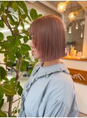 12トーン☆ピンクベージュ ボブ