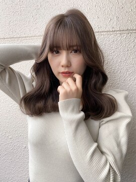 リリー(Lilley) くすみベージュ×姫カットレイヤー×韓国風巻き【ayana】