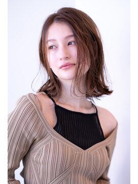 エースハバナ 渋谷(1 HAVANA) 外はねミディ/20代30代大人きれい/ベージュカラー