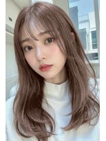 トクテ 高円寺(tokute) くびレイヤーエモージュ前髪ピンクベージュワンカール【高円寺】