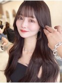 ミニウルフレイヤーカット顔周り前髪韓国ミディアムロング/新宿
