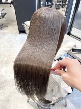 サロウィン 池袋(SALOWIN) ブリーチなしオリーブベージュ × 髪質改善 #348