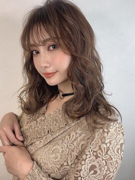 アンダーバー(UNDRvr) ミニウルフデジタルパーマチェリーブラウンレイヤーカット