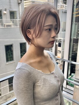 ビューシンサイバシ(VIEW SHINSAIBASHI) 前髪カット＊イメチェンショートボブ＊カーキグレージュ