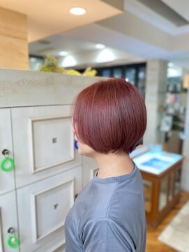 ピュア ポイント 和光店(PURE POINT) ピンクベージュ/ショートボブ/ダブルカラー