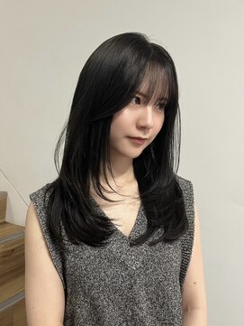 ヨーク(YOKE) ミディアムレイヤーフェイスレイヤーグレージュディープグレー