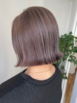 リコ 池袋東口店(Liko)&nbsp;ハイライトカラー 外ハネボブ ショコラベージュ ブリーチ