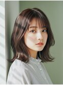 この冬30代に人気！越谷の時短セミロング×チョコレートブラウン