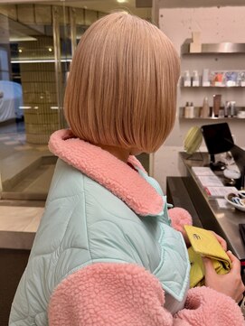 ダブ アオヤマ(DaB AOYAMA) 【学生人気】ロゼミルクティーベージュ×ミニボブ