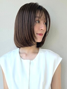 カバーヘア ブリス 川口(COVER HAIR bliss) 暗めグレージュ透明感カラーくびれボブ/春カラーイメチェンp川口