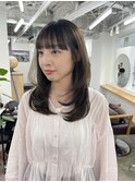 レイヤーカット/柔らかベージュ/ミディアムレイヤー
