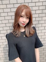 シエ バイ ケンジ 湘南台(sie by KENJE)&nbsp;ミルクティーブロンド/ダークブルー/デジタルパーマ/湘南台