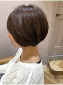 大人女性の丸みシルエットショートボブ☆担当 副店長 川上功介
