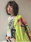 【LA PENSEE】スパイラルカールボブ 黒髪 毛先パーマ 個性的