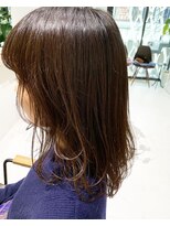 テトテヘアー(tetote hair) ミディアム×後れ毛やわらかセミディー