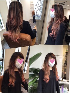 ハナヘアーアンドコー(hana hair&co.) ロングベビーピンク